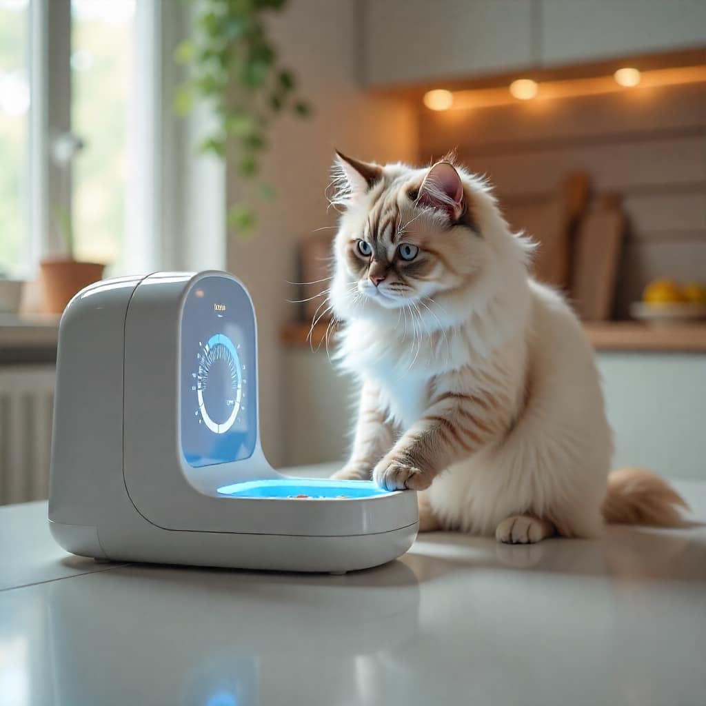 Top pet tech gadgets 2025 including smart collars, feeders, and health monitors with happy pets.”